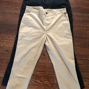 Gap Girlfreind Khaki/Chino Lot of 2 Pants - Tan & Black - Size 10
